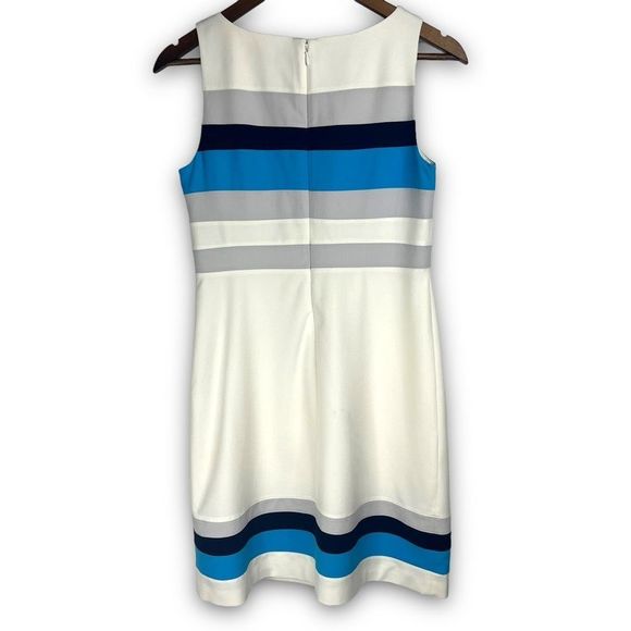 White House‎ Black Market Multicolor Striped Sleeveless Sheath Dress Size 2 - Picture 2 of 15
